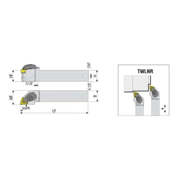 Kép 2/2 - TWLNL 2525 M08-H belső hűtéses esztergakés