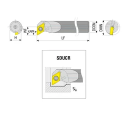 Kép 2/2 - E20S SDUCL 11 belső hűtéses keményfém furatkés