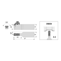 Kép 2/2 - CRDCN 2525 M09CV esztergakés