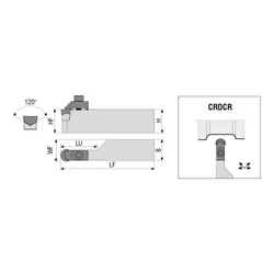 Kép 2/2 - CRDCR 3225 P06CV esztergakés