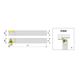 Kép 2/2 - STGCL 1616 K11-S esztergakés hosszesztergához