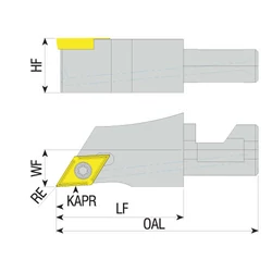 Kép 2/2 - SDJCR-12X43.3-07 gyors cserélhető fej SEC esztergakéshez