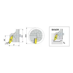 Kép 2/2 - ATTC-A25 SVUCR 11 rezgéscsillapított furatkés-fej