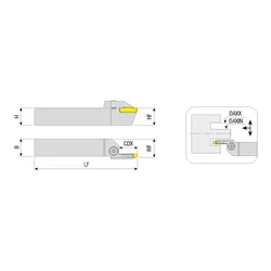 Kép 2/2 - AAKT-K-L-2525-100-200-6-T35 homlokbeszúró esztergakés