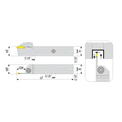 Kép 2/2 - ADKT-K-R-2525-3-T22-H belő hűtéses beszúrókés