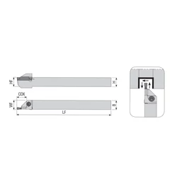 Kép 2/2 - ADKT-KG-R-1212-2-R12-K-S beszúrókés hosszesztergához