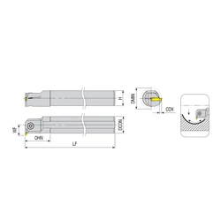 Kép 2/2 - AIKT-K-L-40-5-T7 furat beszúrókés