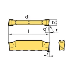 Kép 2/2 - KGML 200-6D-LP PC5300 váltólapka KEG