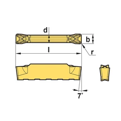 Kép 2/2 - KGMN 400-08-T NC3225 váltólapka