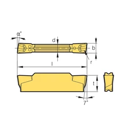 Kép 2/2 - MGML 300-6D-PT NC5330 váltólapka