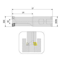 Imagine 2/2 - ACBM-CC06-D17X6-W16-L150-Z02 kétélű csavarfej süllyesztő