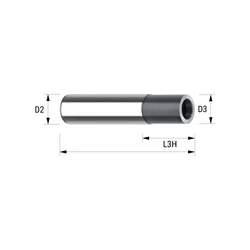 Imagine 1/2 - 60160101 16mm L149 Hengeres acél marószár cserélhető marófejhez extra hosszú