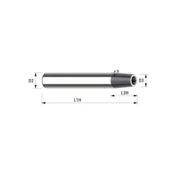 Imagine 1/2 - 61100001 10mm L110 Kúpos acél marószár cserélhető marófejhez 1°