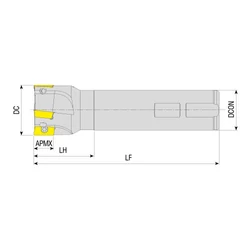 Kép 2/2 - AEM90-AP11-D32-W25-L150-Z04 száras sarokmaró