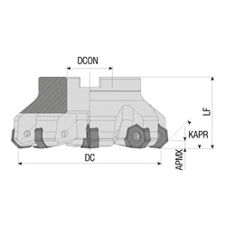 Imagine 2/2 - AFM44-ON0606-D100-A32-Z10-H feltűzhető síkmaró