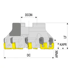 Kép 2/2 - AFM88C-SN1206-D080-A27-Z07-H feltűzhető síkmaró