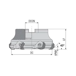 Imagine 2/2 - AFM43C-OF07-D125-B40-Z08 feltűzhető síkmaró AK