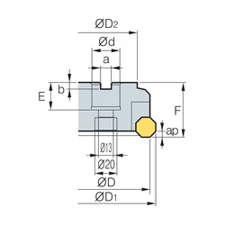 Kép 2/4 - AFOM 4125R feltűzhető síkmaró