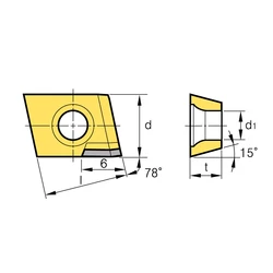 Kép 2/2 - CDEW 1204R NAW DP200 PCD marólapka