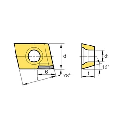 Kép 2/2 - CDEW 1204R XAF DP200 PCD marólapka