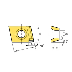 Kép 2/2 - CDEW 1204R XAW DP200 PCD marólapka