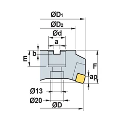 Kép 2/4 - EPNM 4080R feltűzhető síkmaró