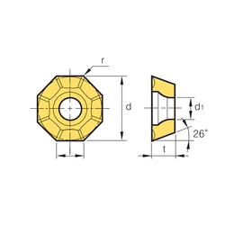 Kép 2/2 - OFKT 05T3FN MA H01 marólapka