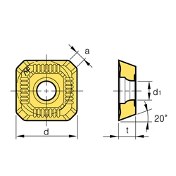 Kép 2/2 - SEET 0903AGSN MF marólapka