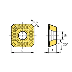 Kép 2/2 - SEXT 14M4AGSN MF marólapka