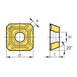 Kép 2/2 - SEXT 0903AGSN MM marólapka