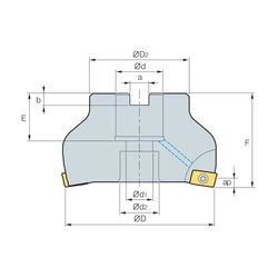 Kép 2/2 - AMCM 2080HSE feltűzhető síkmaró