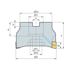 Kép 2/2 - AMCM 3063HS-K feltűzhető sarokmaró