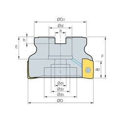 Kép 2/2 - AMXCM 063R-22-7-AD12 feltűzhető sarokmaró