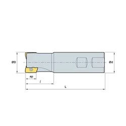Kép 2/2 - AMXS 032R-4W32-125-AD12 száras sarokmaró