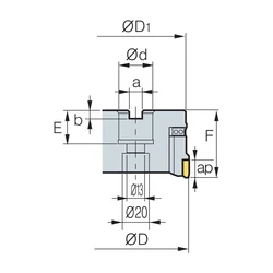 Kép 2/2 - APDM 063R-A5Z feltűzhető síkmaró