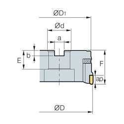 Kép 2/2 - APDM 100R-A6Z feltűzhető síkmaró