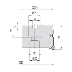 Kép 2/2 - APDM 080R-PB8Z feltűzhető síkmaró