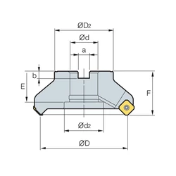 Kép 2/2 - FMACM 4160R-M feltűzhető síkmaró