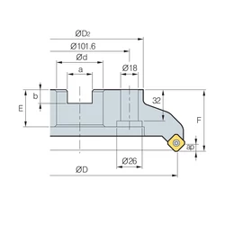 Kép 2/2 - FMACM 4200R-M feltűzhető síkmaró