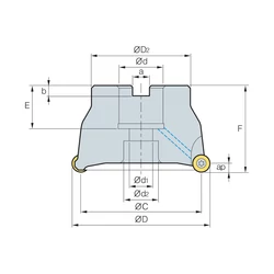 Kép 2/2 - FMRCM 4080HRD-M körlapkás feltűzhető maró