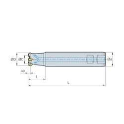 Kép 2/2 - FMRS 3032HRD-S körlapkás szármaró