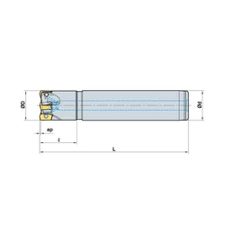 Kép 2/2 - HFMS 1010HR-2L10 nagy előtolású szármaró