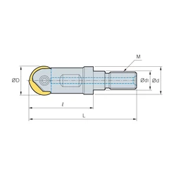 Kép 2/2 - LBE 120-MHD-M06 multifunkcionális felcsavarozható maró