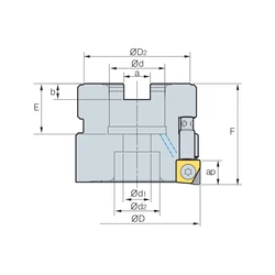 Kép 2/2 - MAPD 050HR-Z5 feltűzhető síkmaró