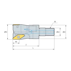 Kép 2/2 - PAM 2016HR-M08 felcsavarozható sarokmaró