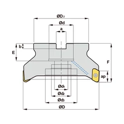 Kép 2/2 - PAVCM 080R-27-5-XD19-A feltűzhető sarokmaró