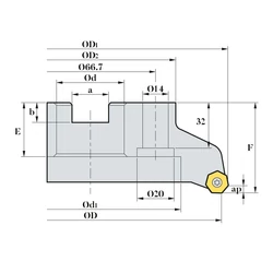 Kép 2/2 - RM14XCM 160NR-40-18-XN06 feltűzhető sarokmaró