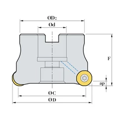 Kép 2/2 - RMRCM 050R-22-5-RN12 feltűzhető sarokmaró