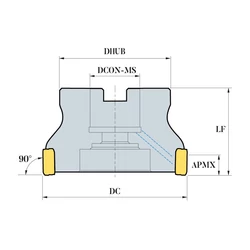 Kép 2/2 - TP8PCM 040R-16-3-SO14 feltűzhető tangenciális sarokmaró