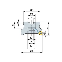 Kép 2/2 - RM3PCM 4100HR feltűzhető sarokmaró